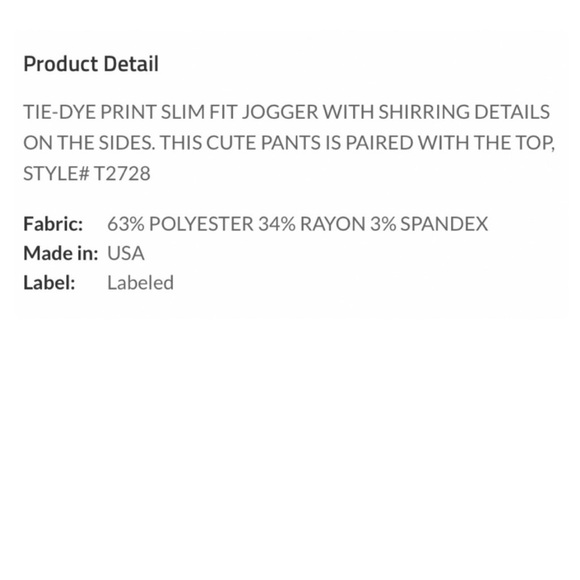 Slim Tie-Dye Joggers with a Shirred sides for a bit of Flair!
BRAND NEW✔️ - Picture 5 of 11